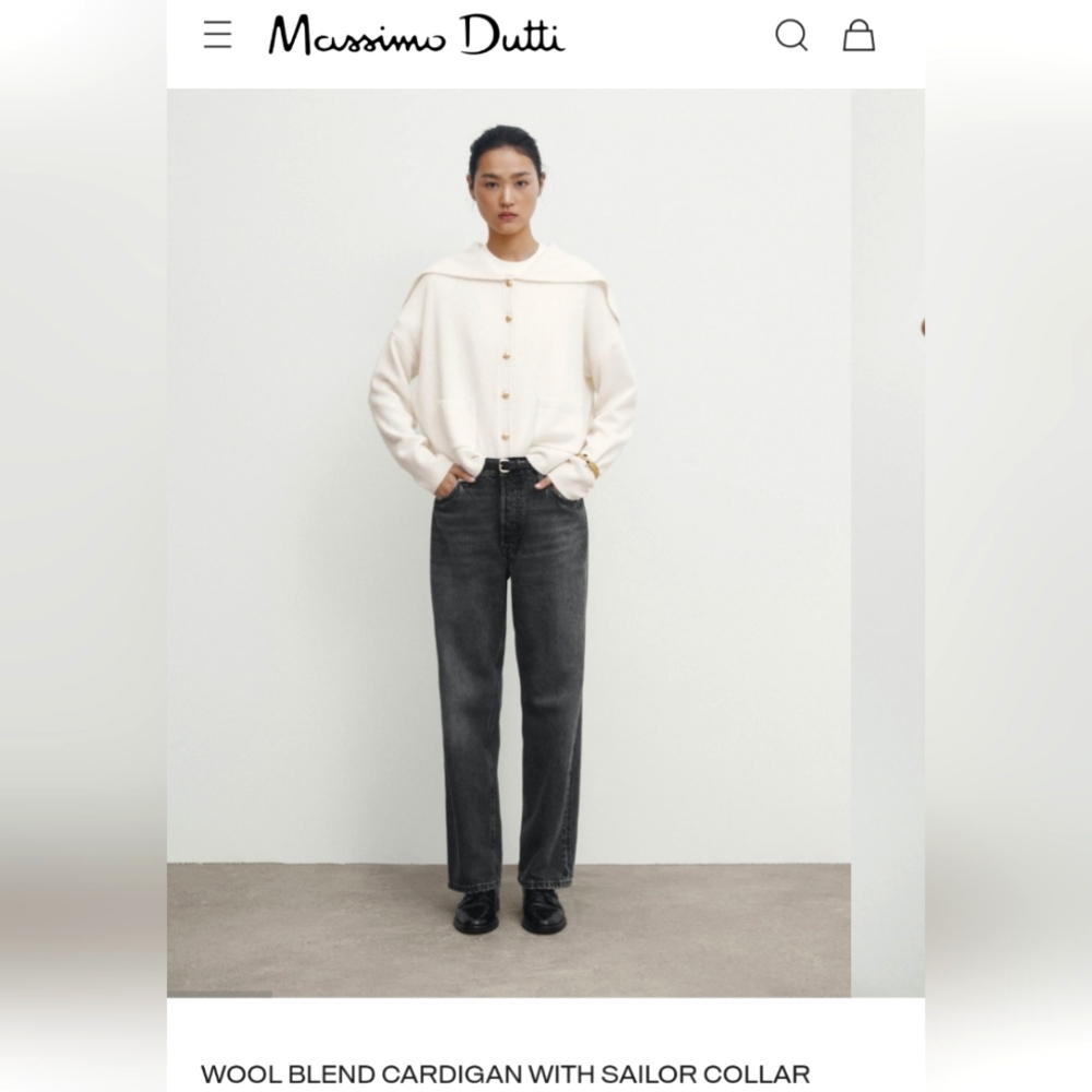 Brand New Mossimo Dutti Wool Sailor Sweater Cream Size M